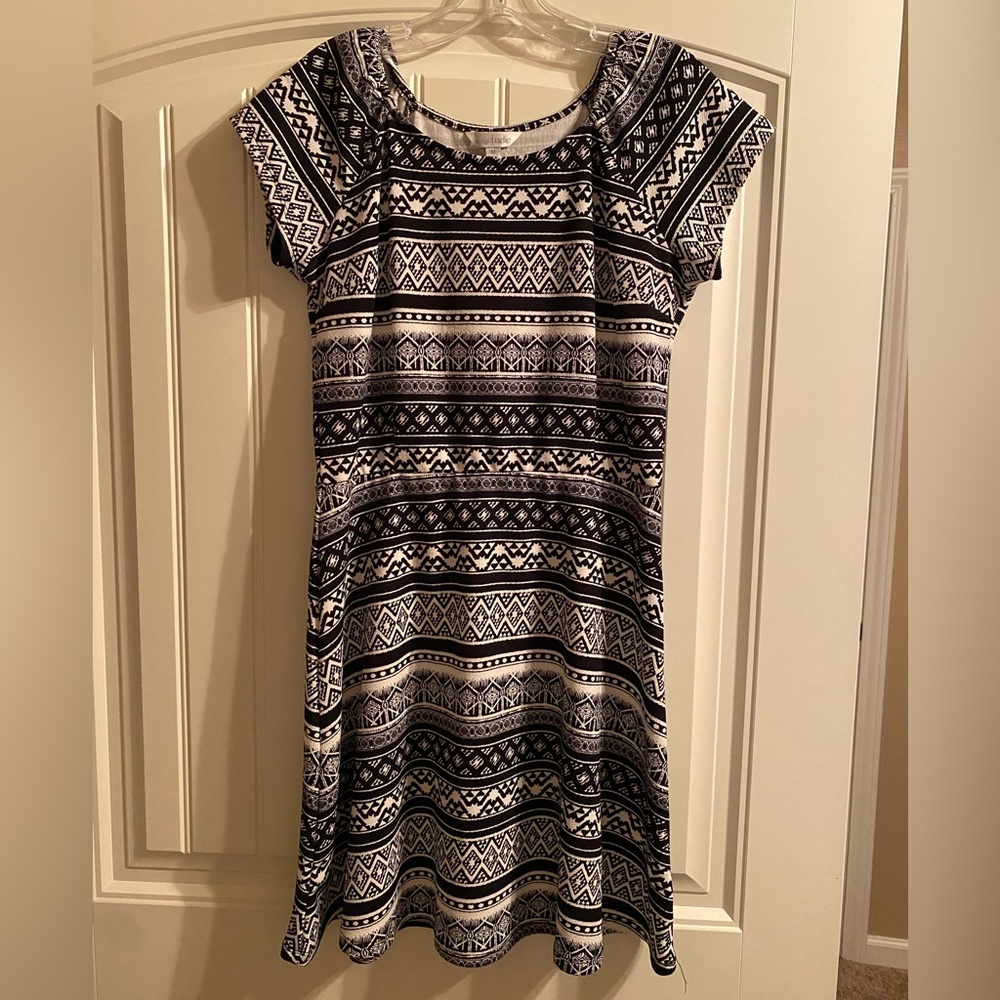 Charming Charlie’s Black & White Aztec Print Dress